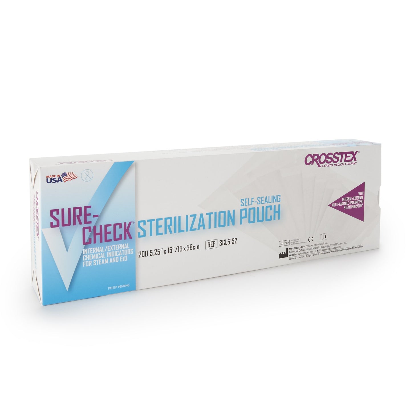 Sure-Check® Sterilization Pouch, 5¼ x 15 Inch SCL5152