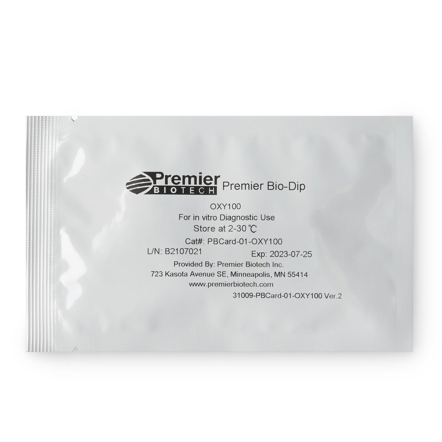 Premier Bio-Dip Single Drug (Oxycodone) Drugs of Abuse Test PDA-OXY-25