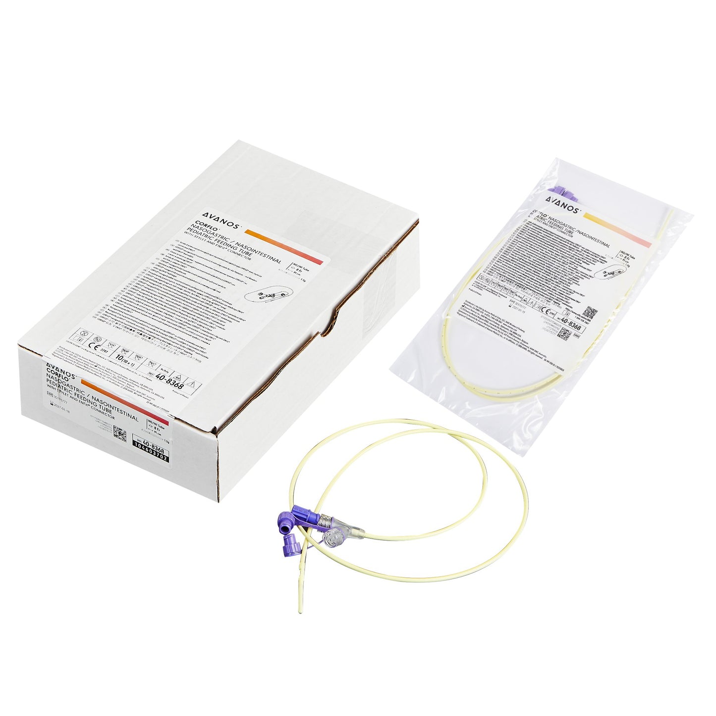 Pediatric Nasogastric Feeding Tube with ENFit® Connector CORFLO®-ULTRA Ped NG 8 Fr. 36 Inch Tube - 40-8368
