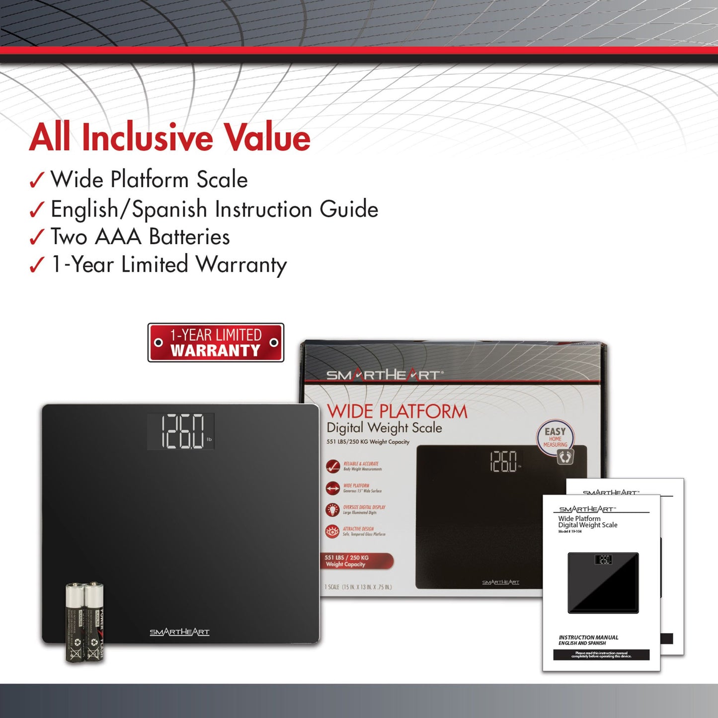 SmartHeart™ Digital Weight Scale 19-104
