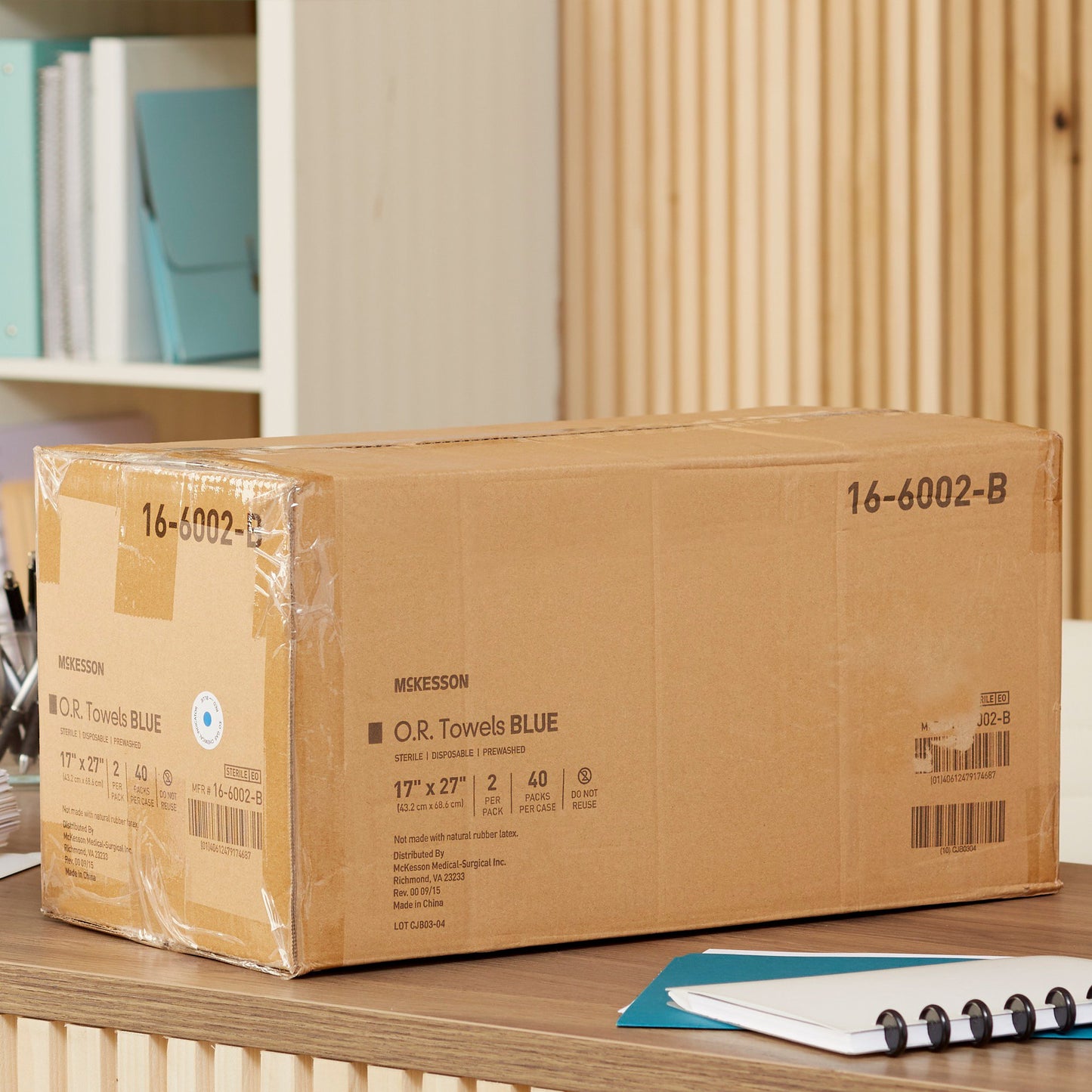 McKesson Sterile Blue O.R. Towel, 17 x 27 Inch 16-6002-B