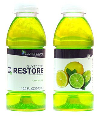 Oral Supplement Glytactin® RESTORE Lemon-Lime Flavor Liquid 16.9 oz. Bottle - 35003