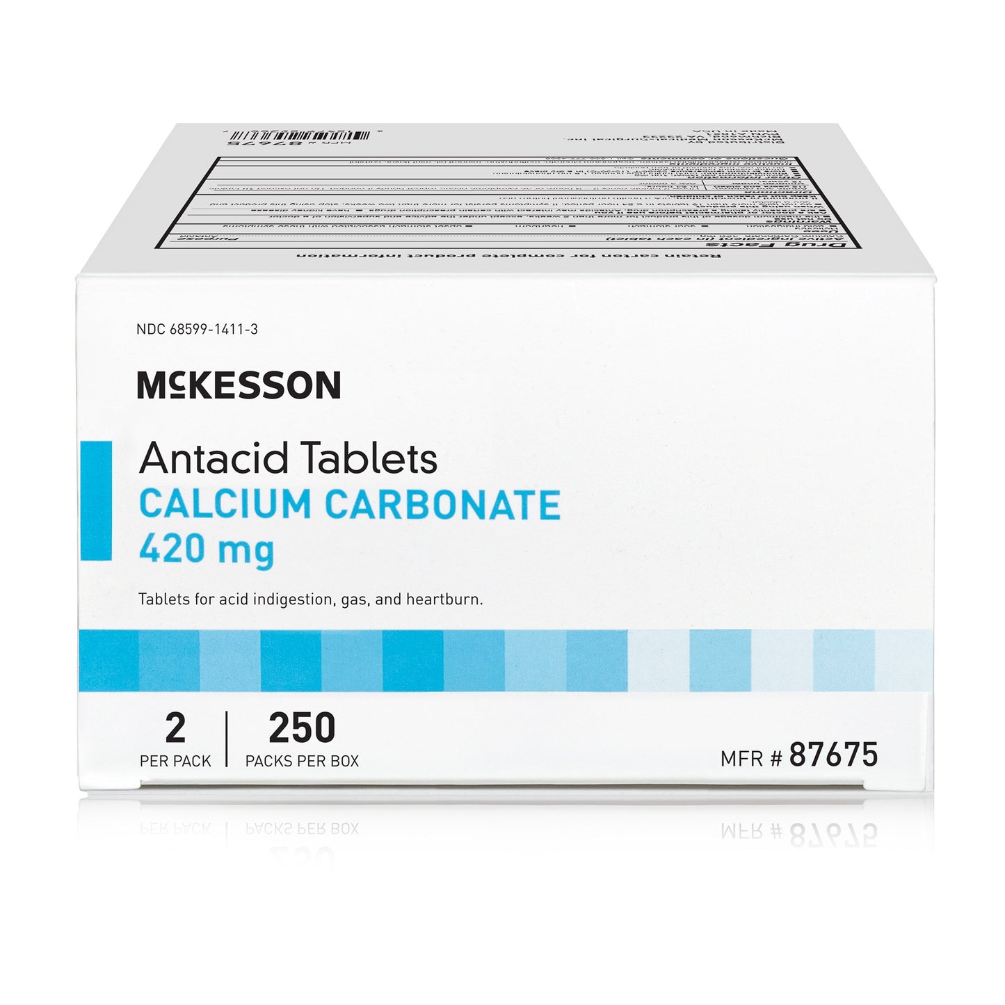 McKesson Calcium Carbonate Antacid Tablets, Mint Flavor 87675