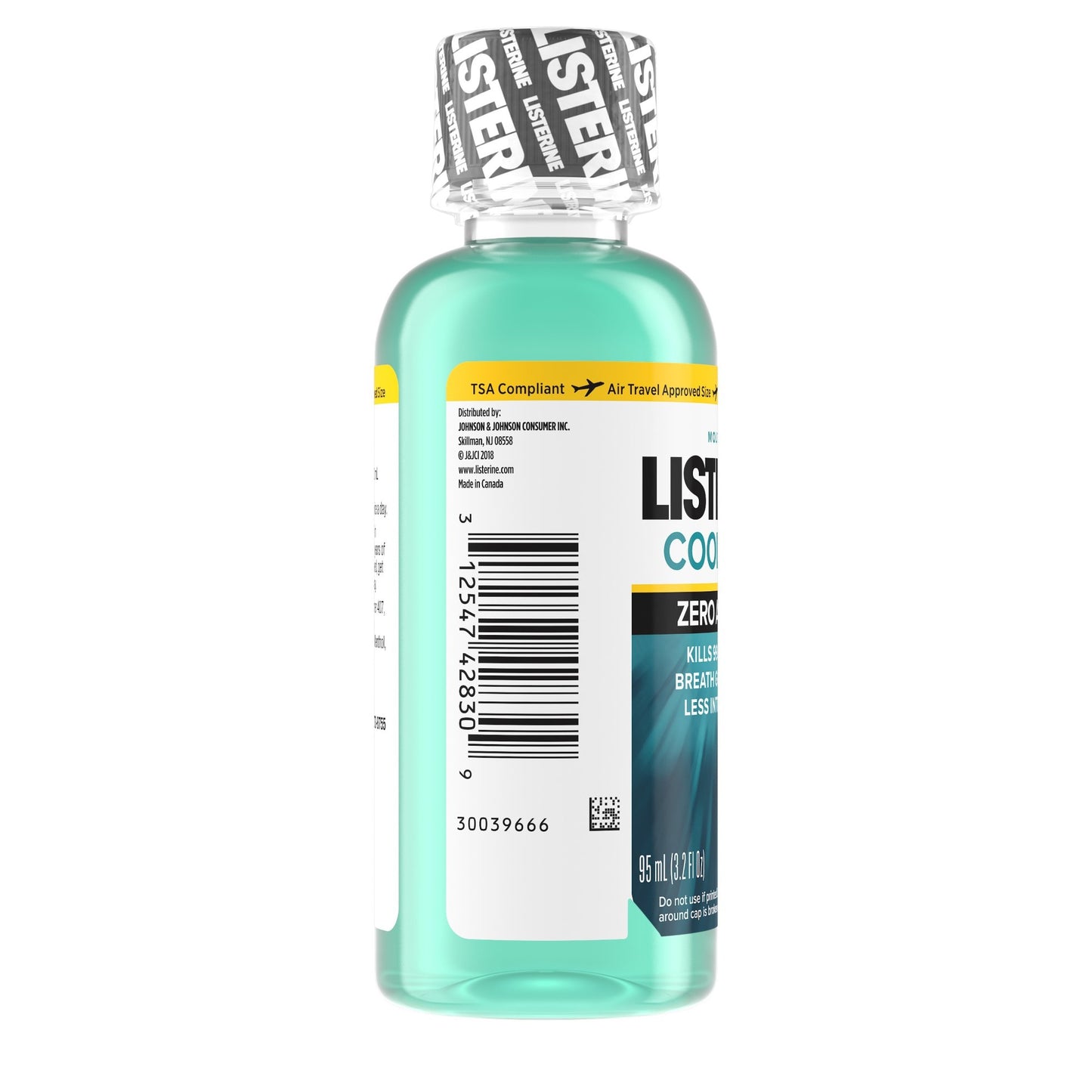 Listerine® Zero® Clean Mint Mouthwash, 3.2 oz. Bottle 524283000