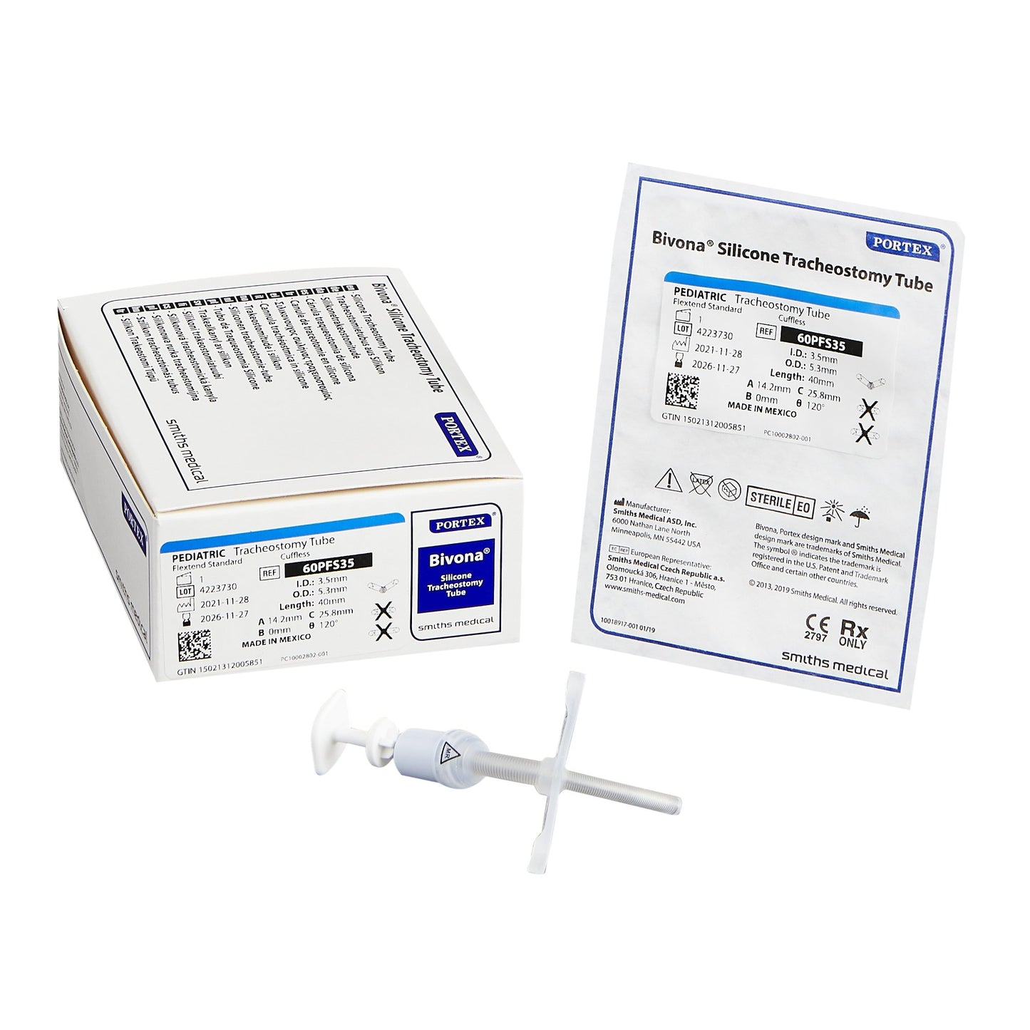 Uncuffed Tracheostomy Tube Bivona® FlexTend™ Size 5.3 Pediatric - 60PFS35