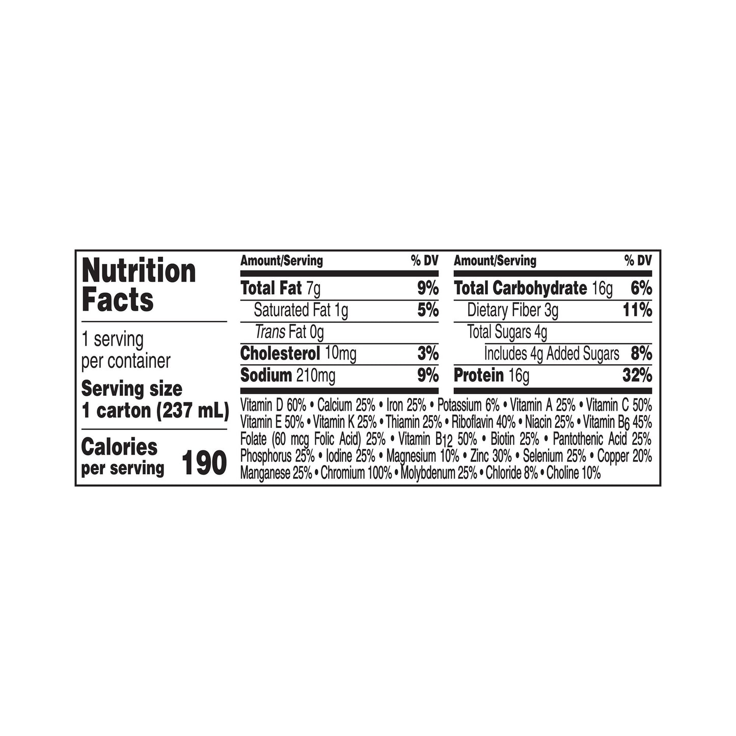 Boost® Glucose Control Chocolate Balanced Nutritional Drink, 8-ounce carton 00043900116426