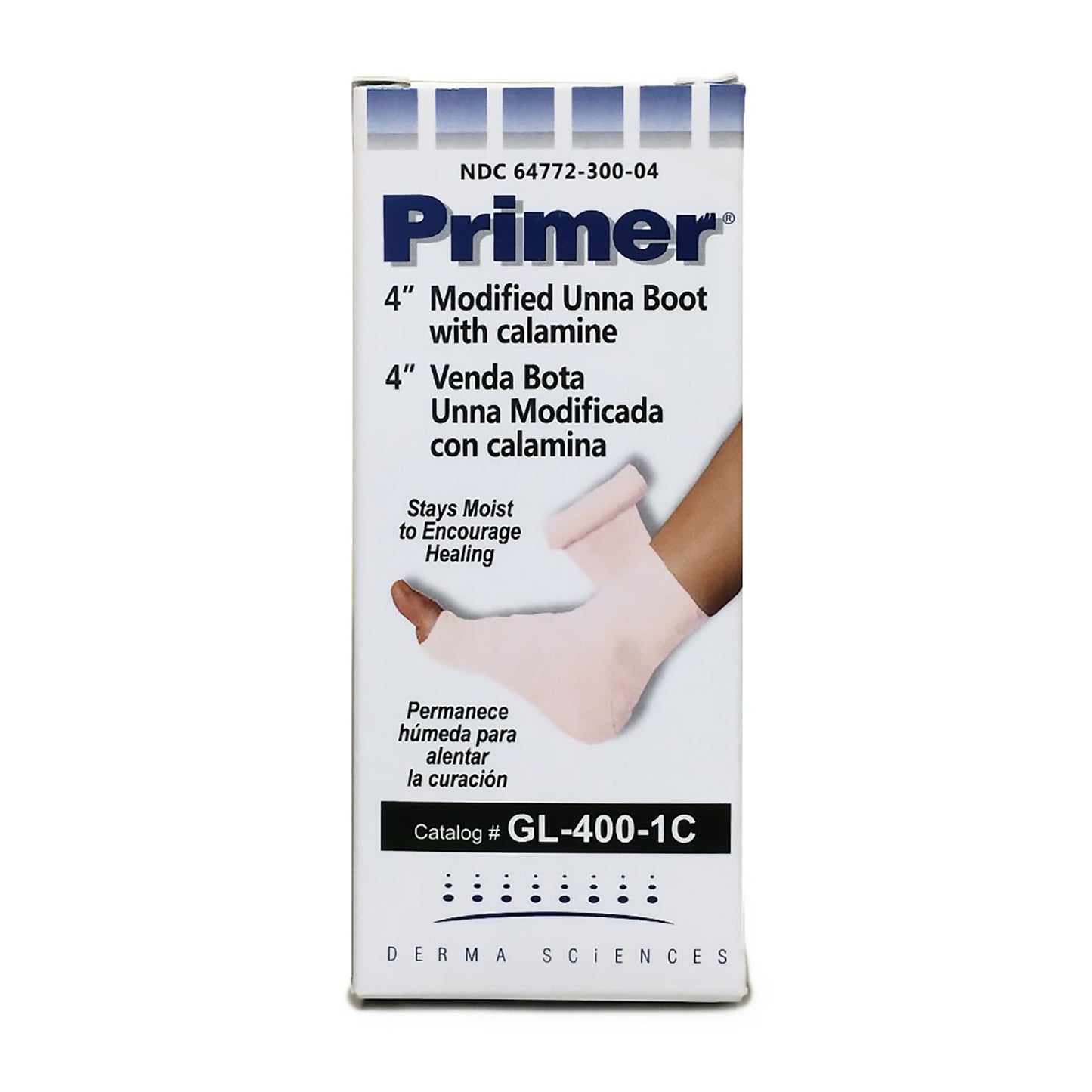 Primer® Unna Boot with Calamine / Zinc Oxide, 4 Inch x 10 Yard GL4001C