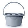 McKesson Commode Bucket With Metal Handle And Cover, 7-1/2 Quart, Gray 146-11106