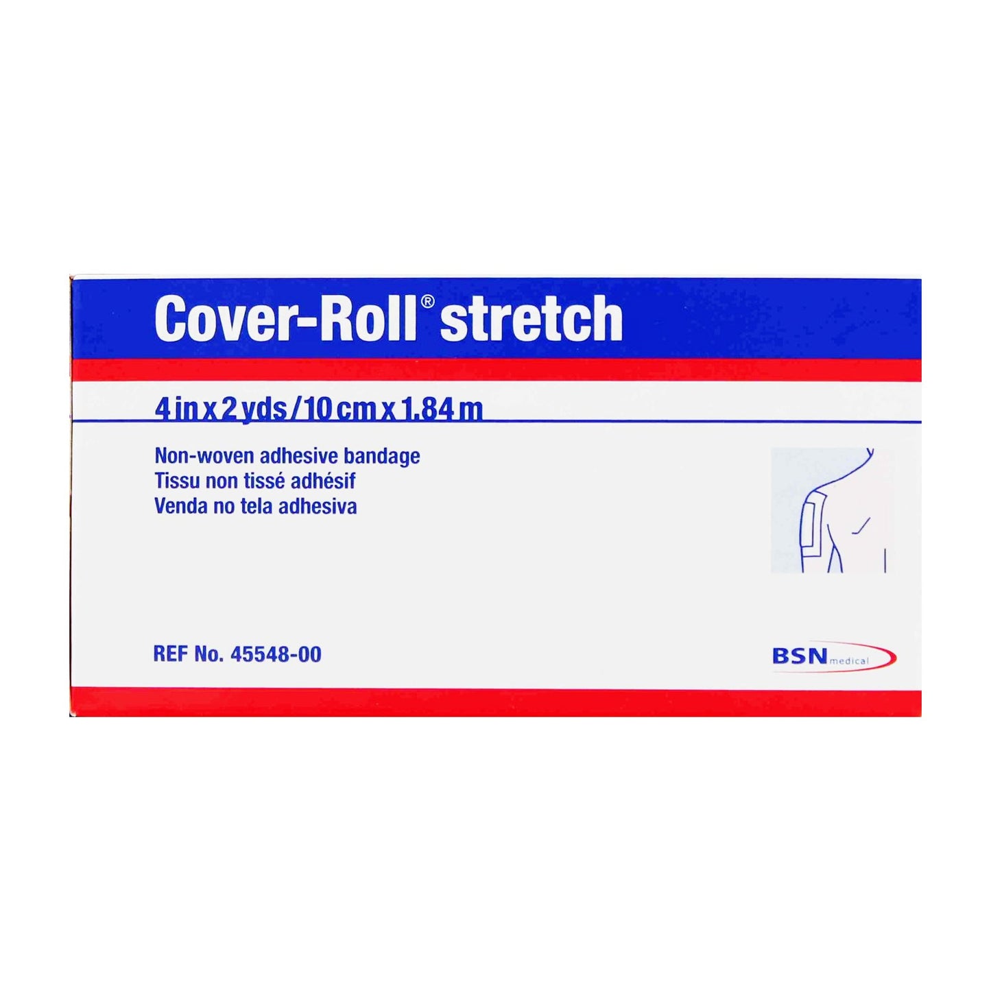 Cover-Roll® Stretch Dressing Retention Tape with Liner 4 Inch x 2 Yard, White 45548