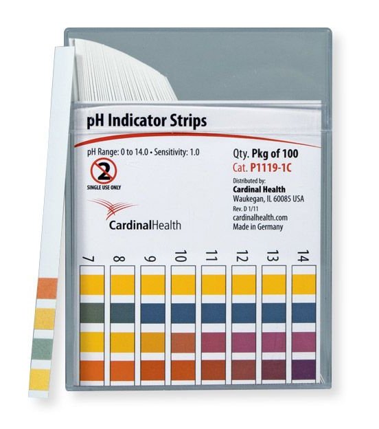 pH Test Strip Cardinal Health™ 0 to 14.0 - P1119-1C