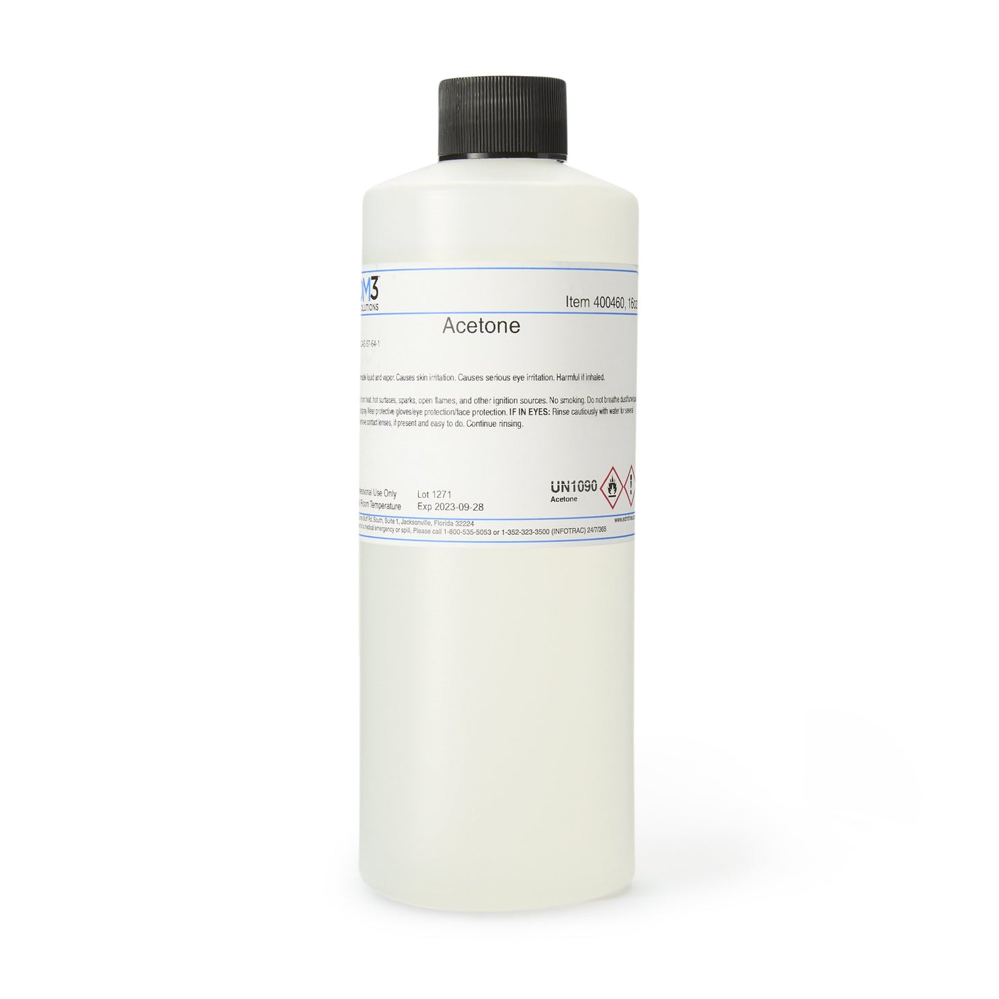 Chemistry Reagent Acetone ACS Grade 100% 16 oz. - 400460