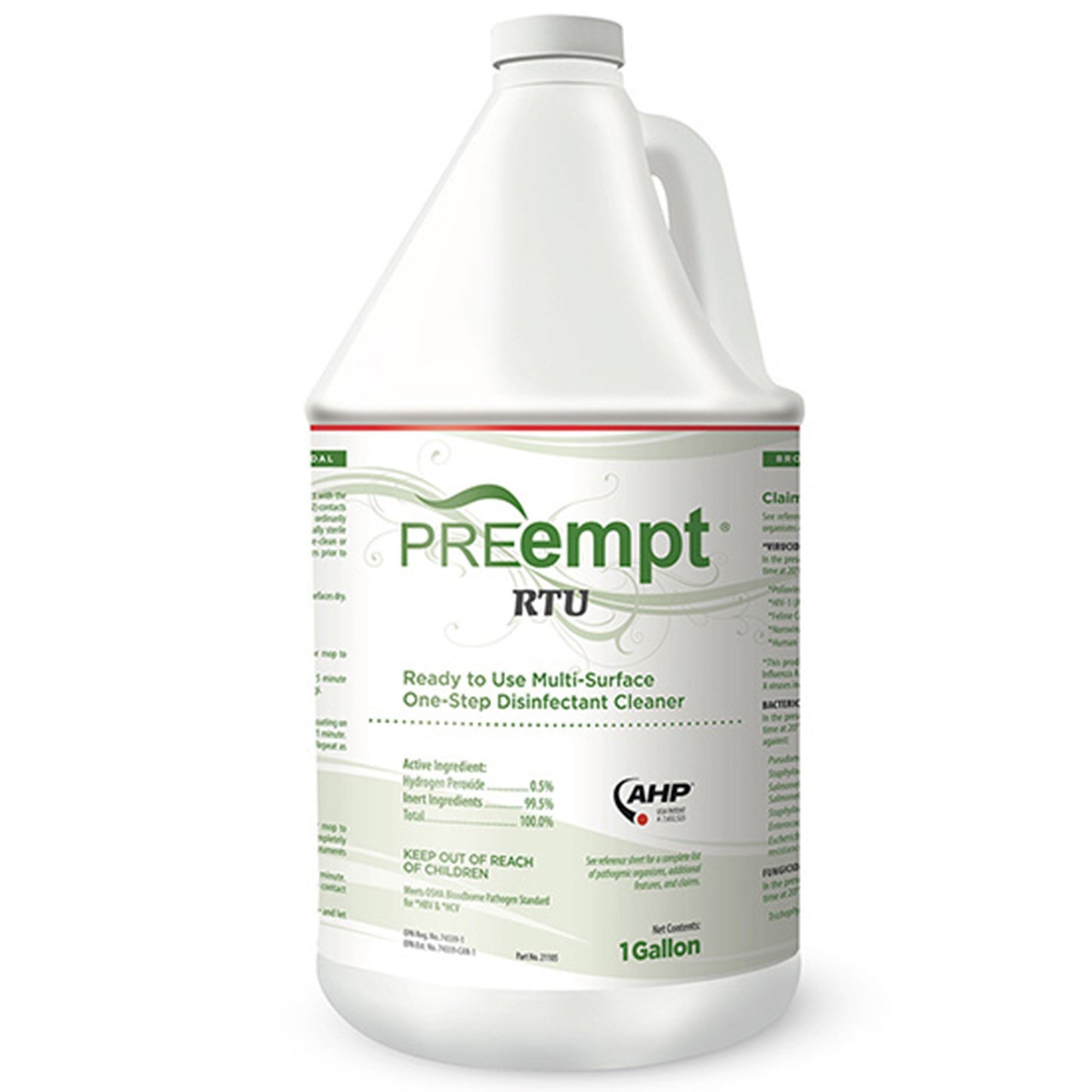Surface Disinfectant Cleaner PREempt® RTU Peroxide Based Manual Pour Liquid 1 gal. Jug Scented NonSterile - 21105