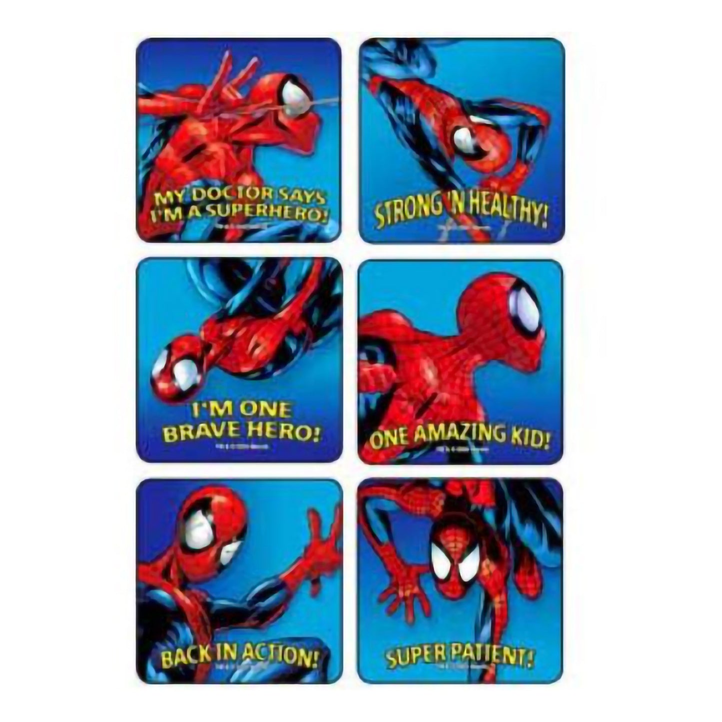 Kids Love Stickers® 90 per Pack Spider-Man Strong n Healthy Sticker 2-1/2 Inch 2502P