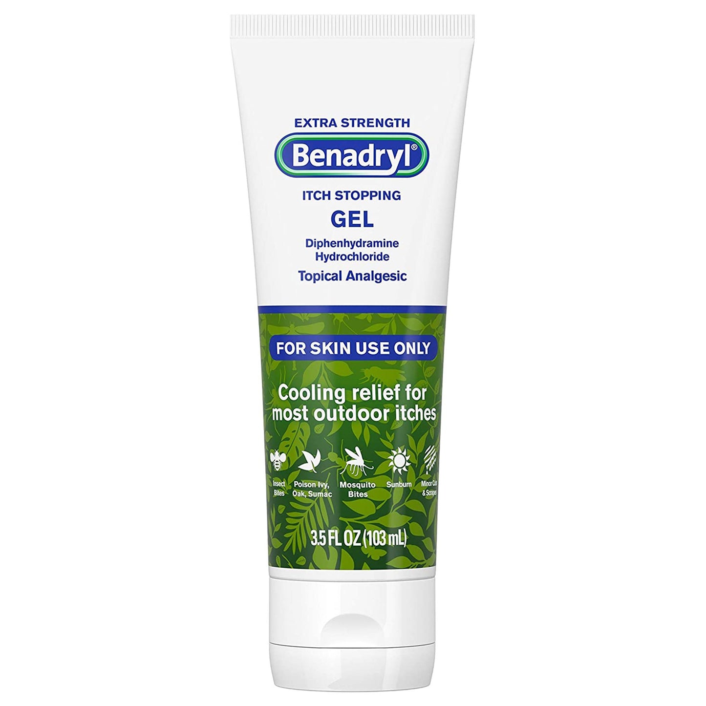 Itch Relief Benadryl® 2% Strength Gel 3.5 oz. Tube - 31254717157