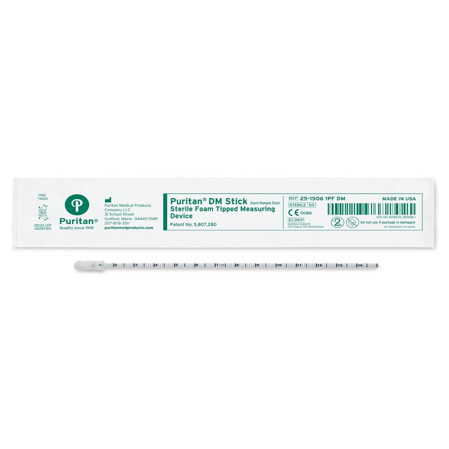Wound Measuring Device Puritan® 6 Inch Length Foam / Polystyrene Sterile - 25-1506 1PF DM