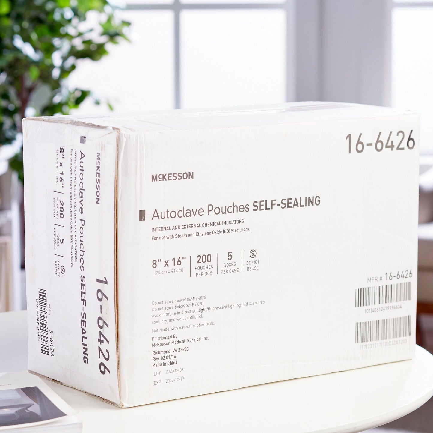 McKesson Sterilization Pouch, 8 x 16 Inch 16-6426