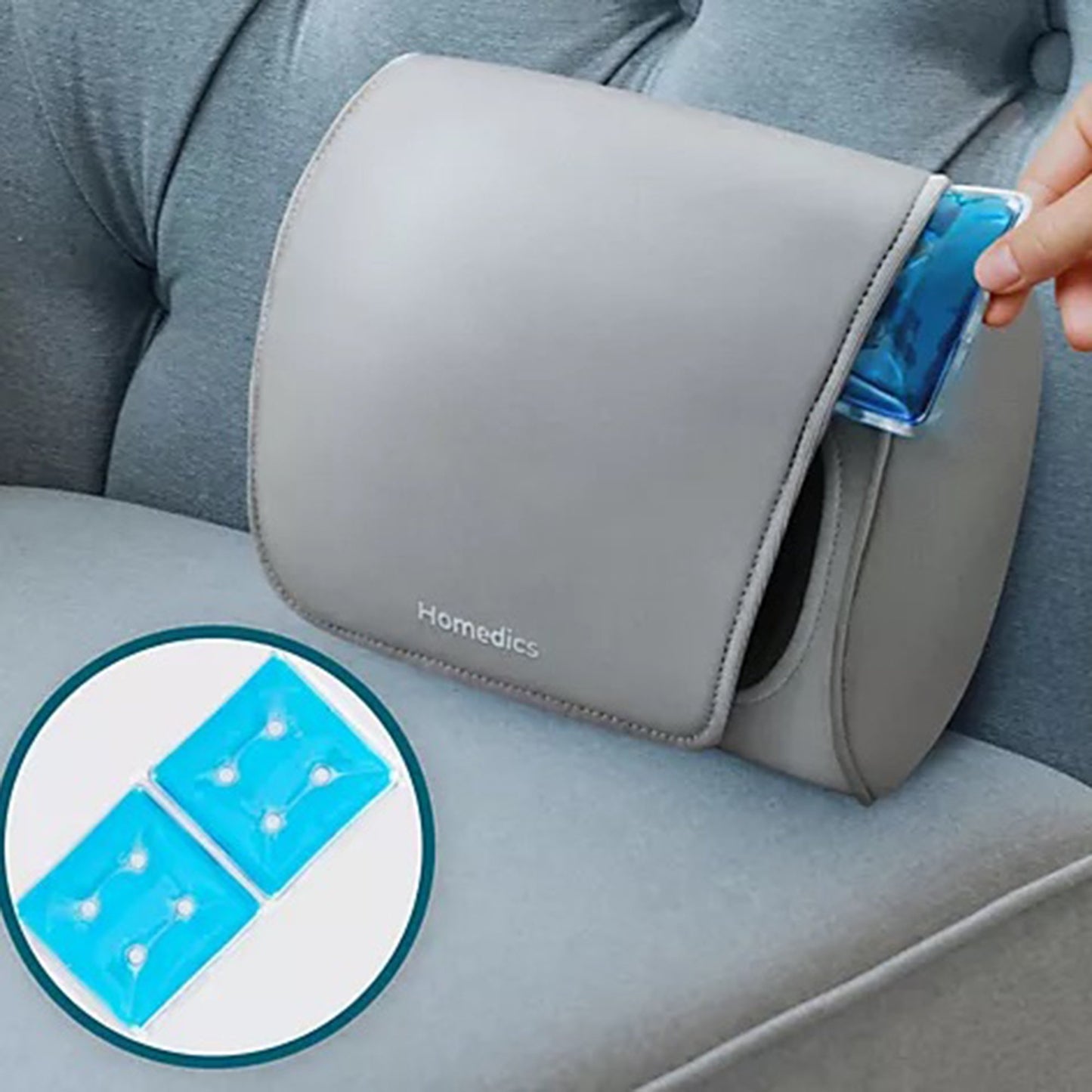 Massage Pillow with Hot & Cold HoMedics® Shiatsu 3.94 X 8.66 X 12.99 Inch SP-97HJ