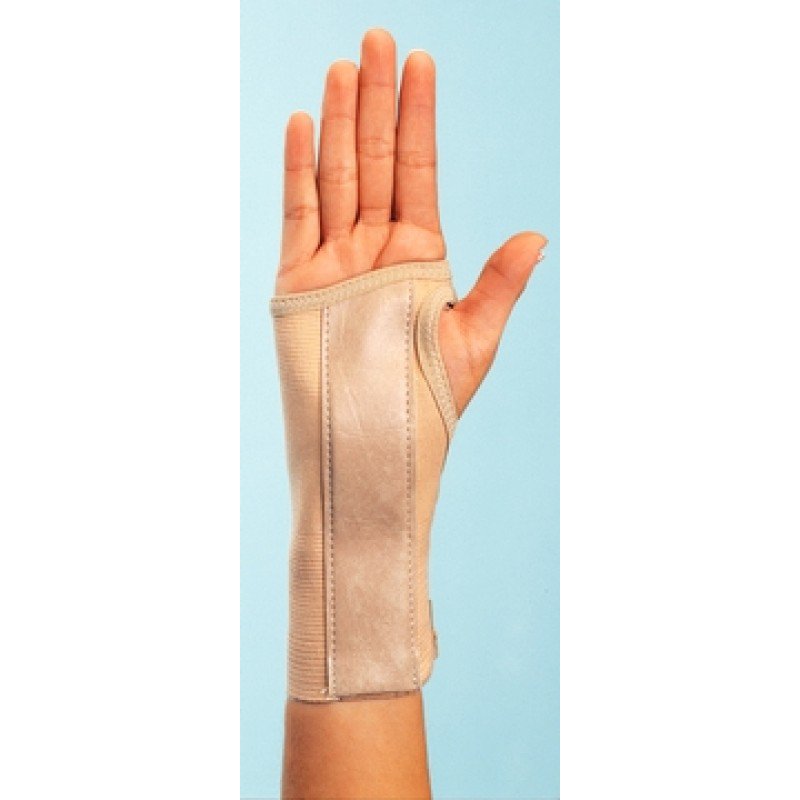 Wrist Brace ProCare® Low Profile / Contoured / Wraparound Aluminum / Cotton / Elastic Right Hand Beige Medium - 79-87075