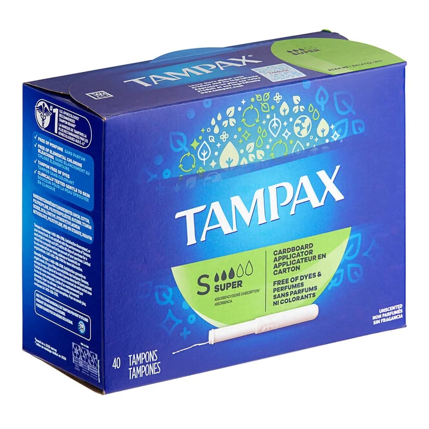Tampax® Super Absorbency Unscented Tampons 00073010000728