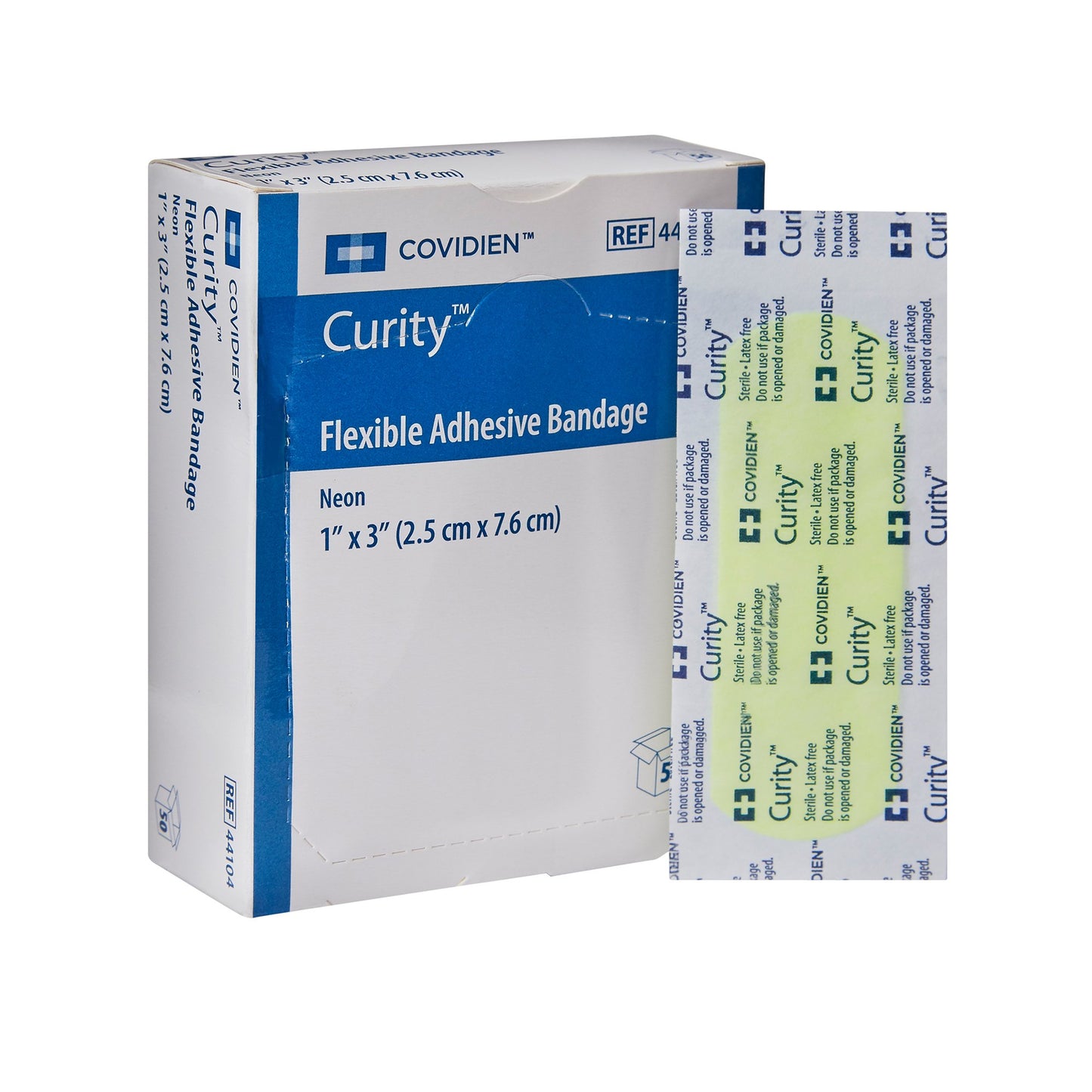 Cardinal Curity Neon Adhesive Strip, 1 x 3 Inch 44104-, Box of 50