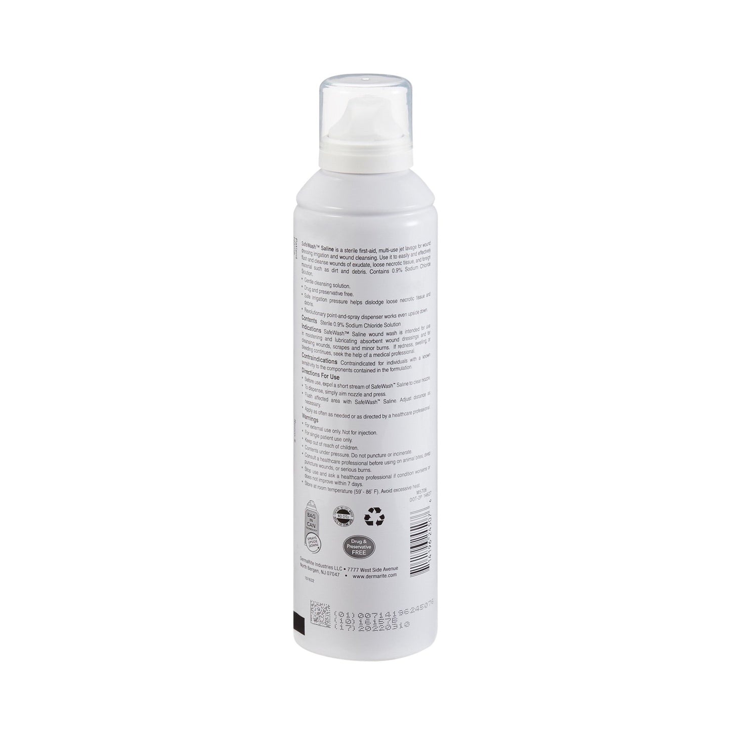 SafeWash™ Irrigation Solution, Sodium Chloride 0.9%, 7.1-ounce Spray Can 00245