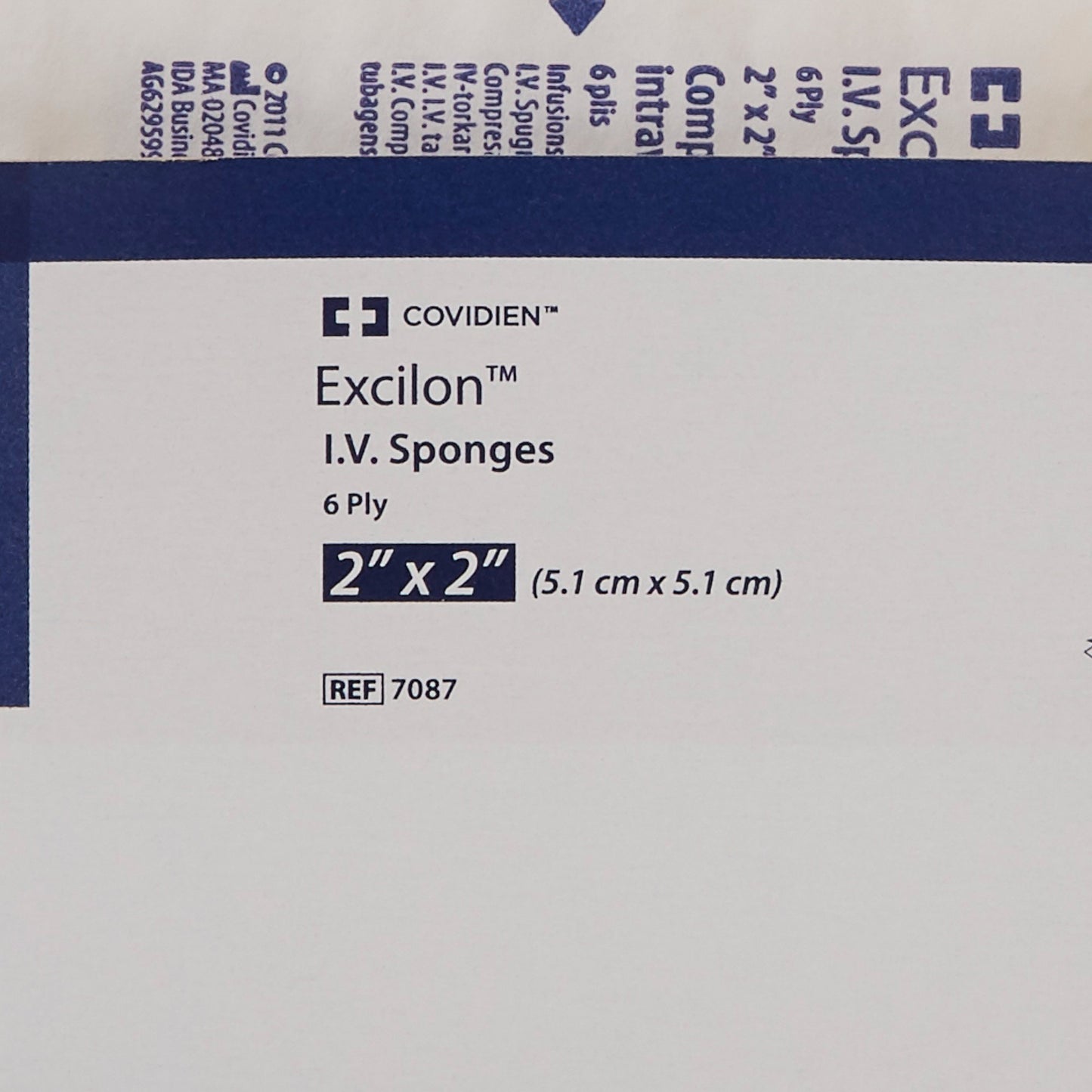 Excilon™ I.V. / Drain Split Dressing, 2 x 2 inch, Six-Ply 7087-