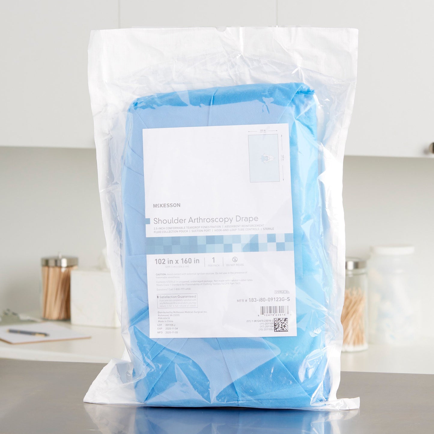 McKesson Sterile Shoulder Arthroscopy Drape, 102 x 160 Inch 183-I80-09123G-S