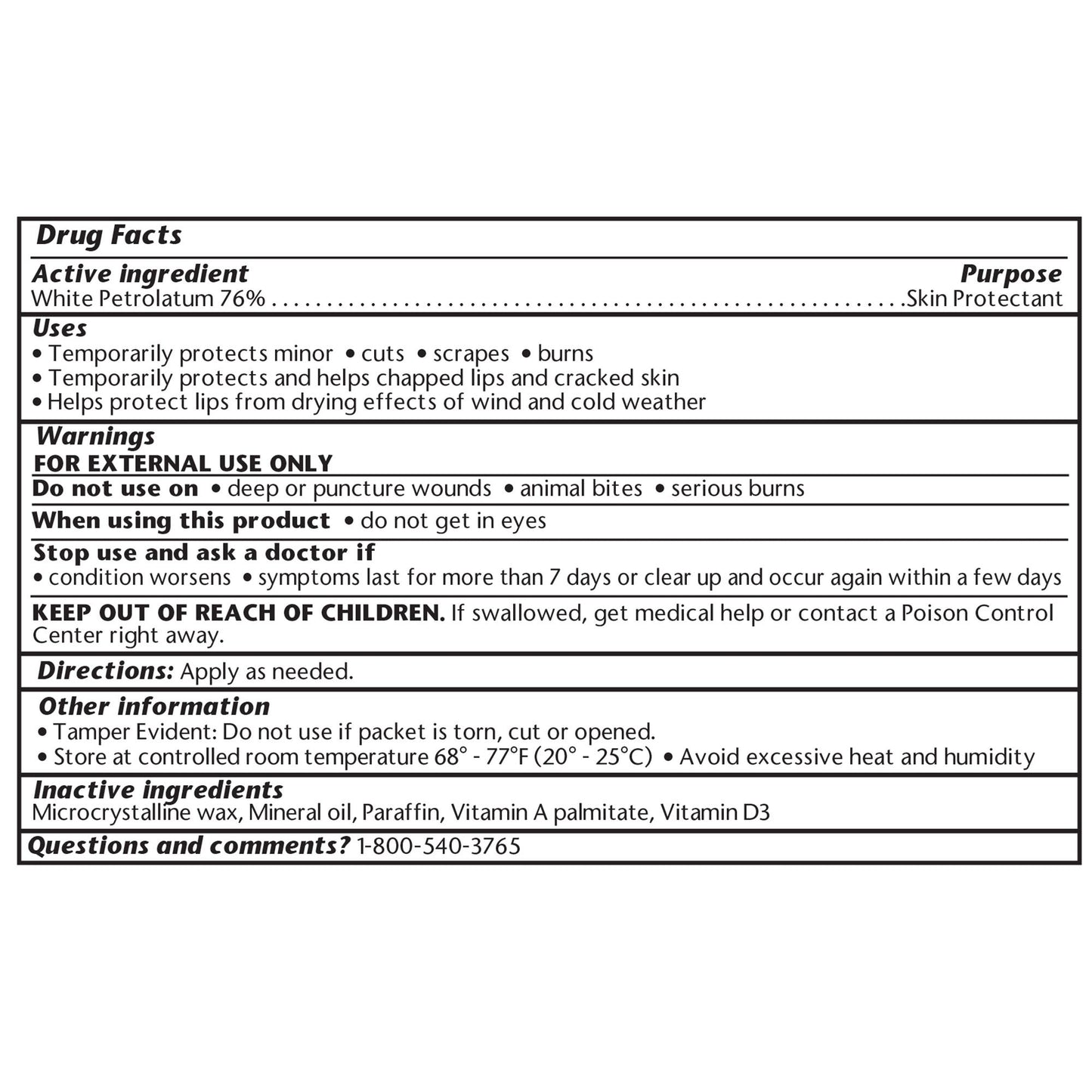 Geri-Care® Vitamin A & D Ointment Skin Protectant with Petrolatum, 5-gram Packet S110-14-GCP