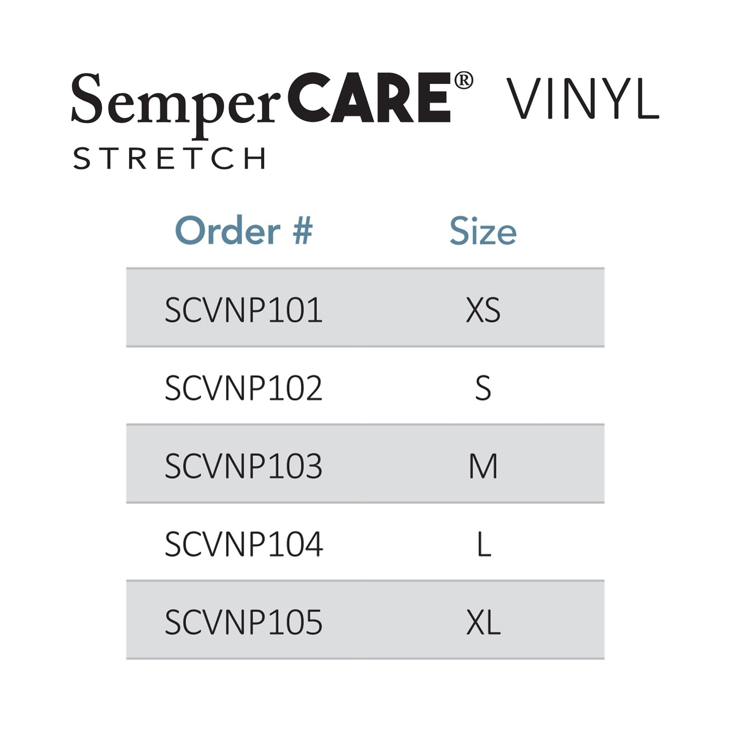 SemperCare® Vinyl Exam Glove, Medium, Ivory SCVNP103