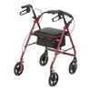 McKesson Red Four-Wheel Rollator 146-R728RD