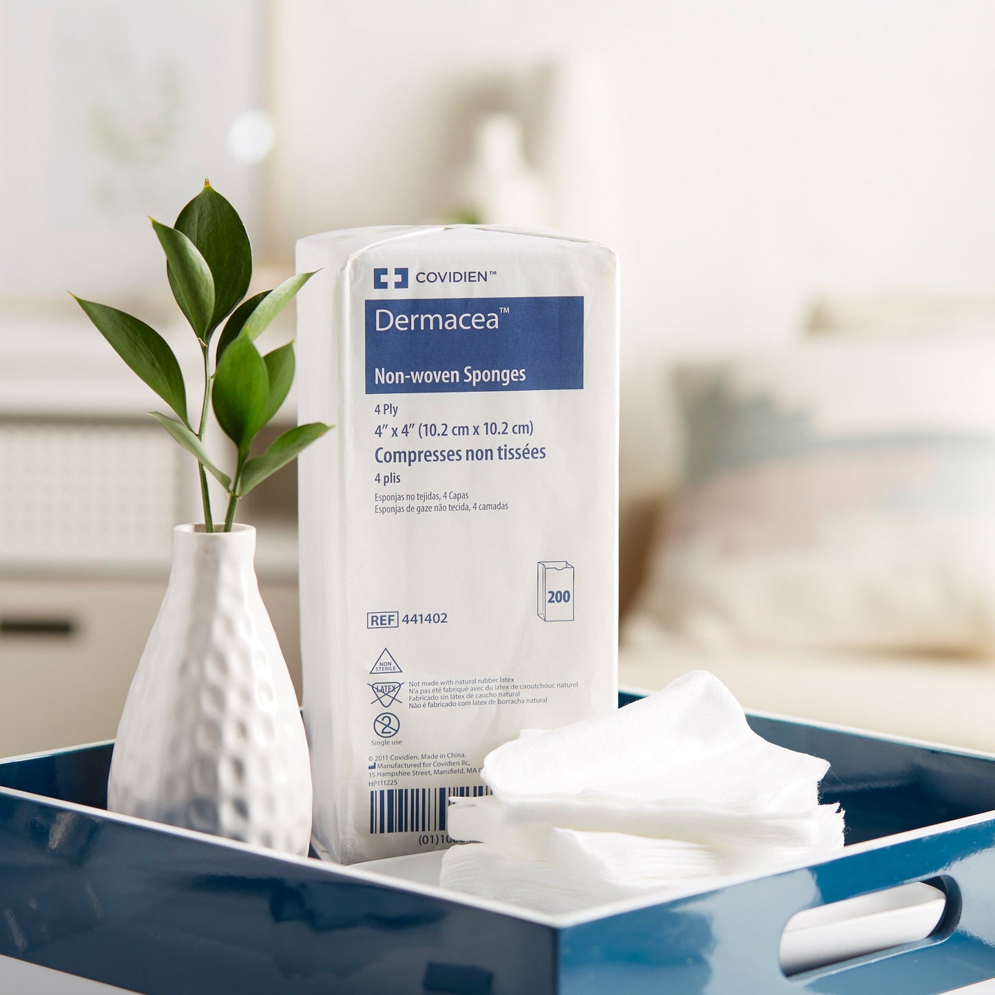 Dermacea™ Nonwoven Sponge, 4 x 4 Inch, 4-Ply 441402