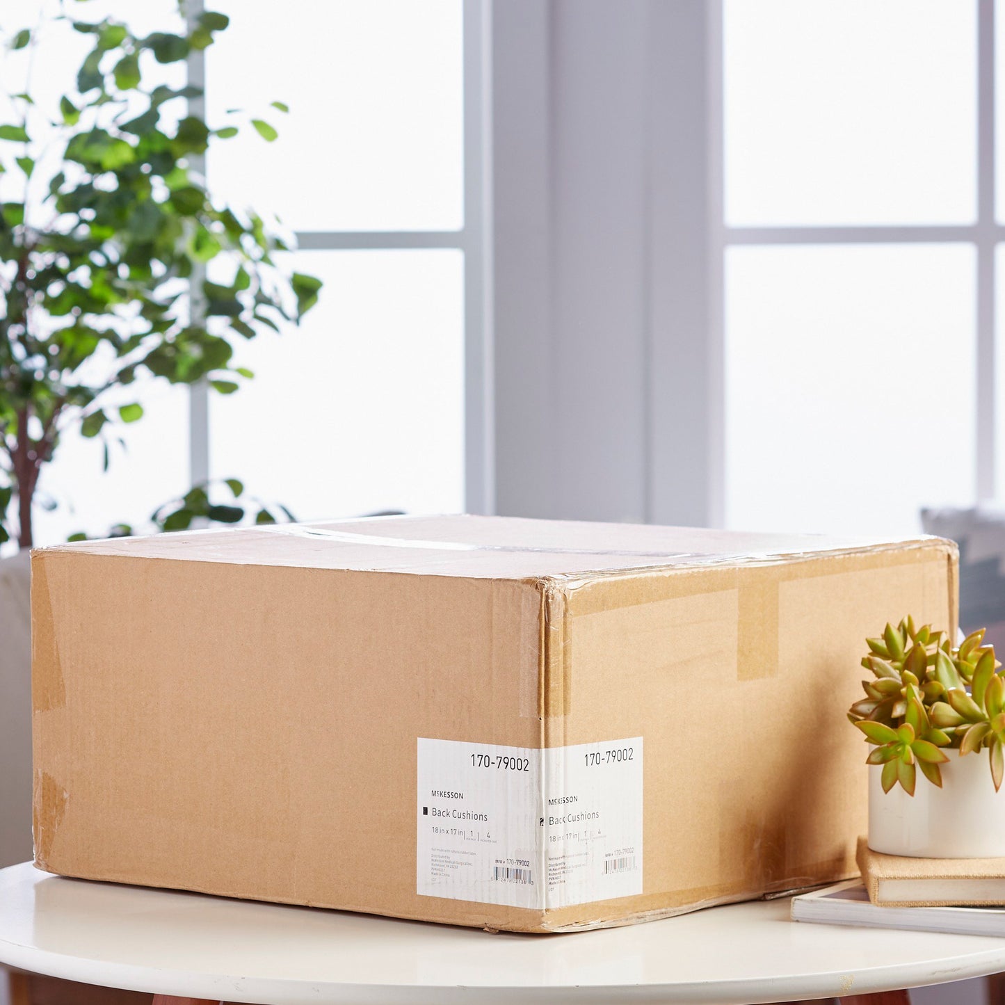 McKesson Back Support Cushion, 18 x 17 Inch, Black 170-79002