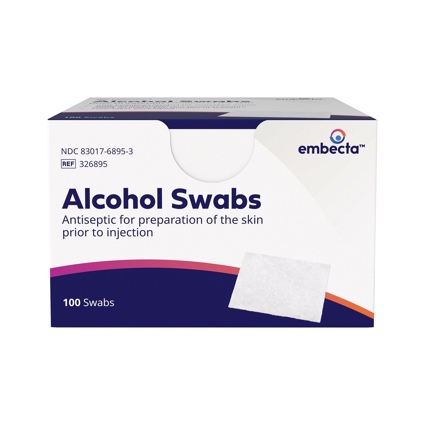 embecta™ Isopropyl Alcohol Prep Pad, 0.75 x 1 Inch 326895