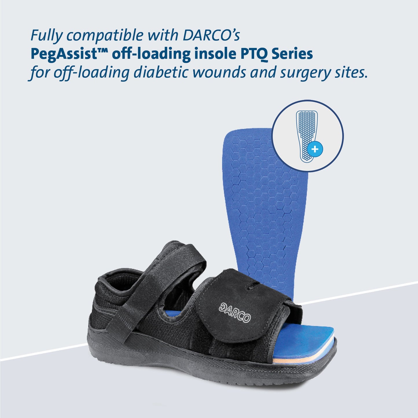 Darco MedSurg Post-Op Shoe, Female, Black, Small MQW1B