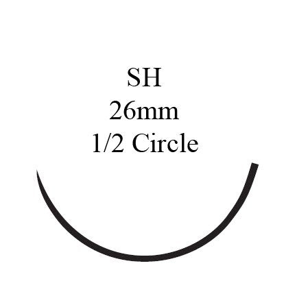 Absorbable Suture with Needle Coated Vicryl™ Polyglactin 910 SH 1/2 Circle Taper Point Needle Size 2-0 Braided - J417H