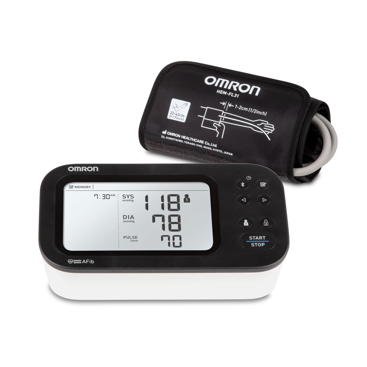 Digital Blood Pressure Monitor Omron 7 Series® Adult Cuff Nylon Cuff 9 to 17 Inch Desk Model BP7360