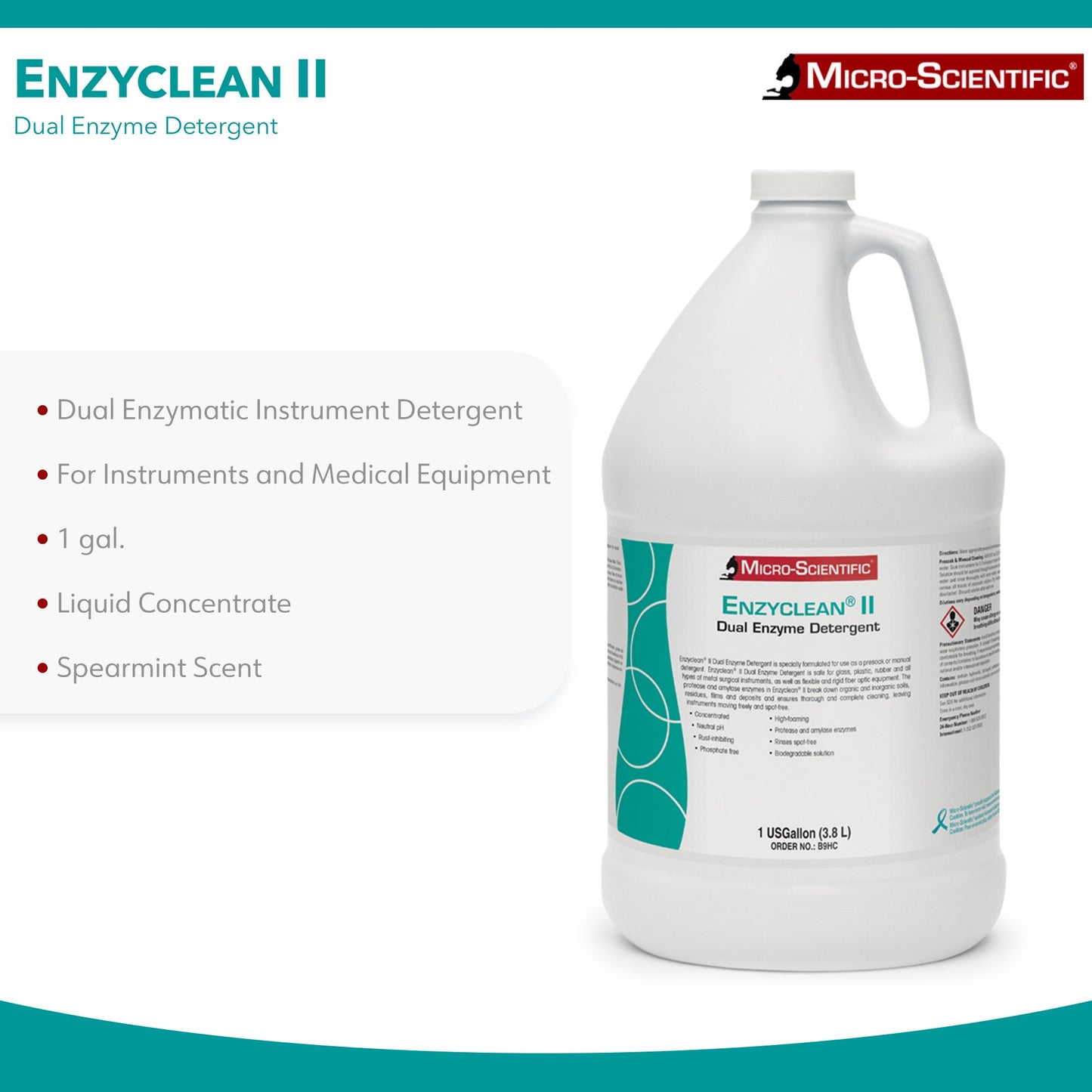 Enzyclean® II Dual Enzymatic Instrument Detergent / Presoak B9