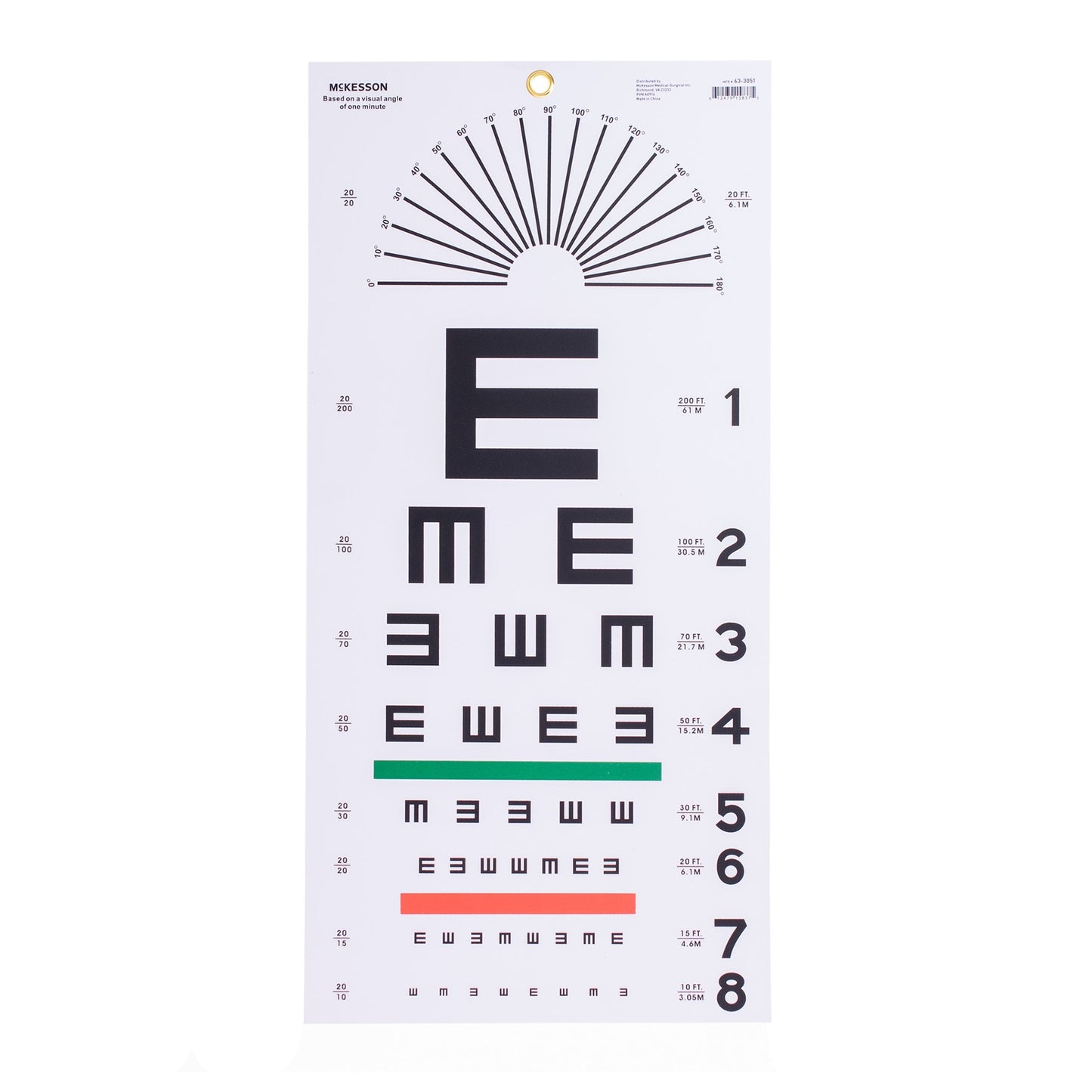 McKesson Eye Test Chart, Tumbling E 63-3051