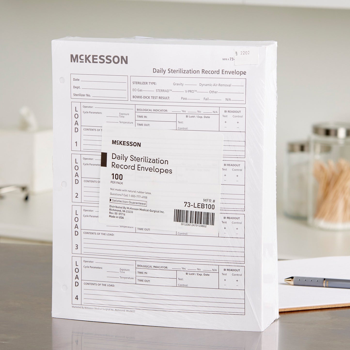 McKesson Sterilization Record Envelope 73-LEB100