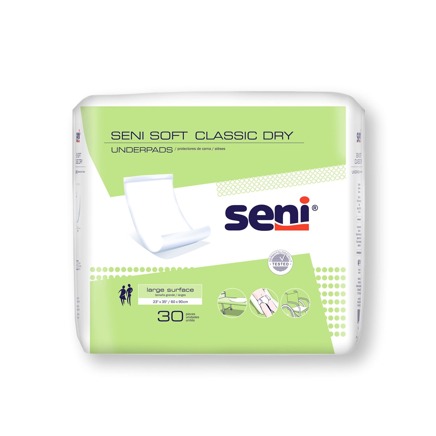 Disposable Underpad Seni® Soft Classic Dry 23 X 35 Inch Cellulose Pulp Light Absorbency - S-0330-UC1
