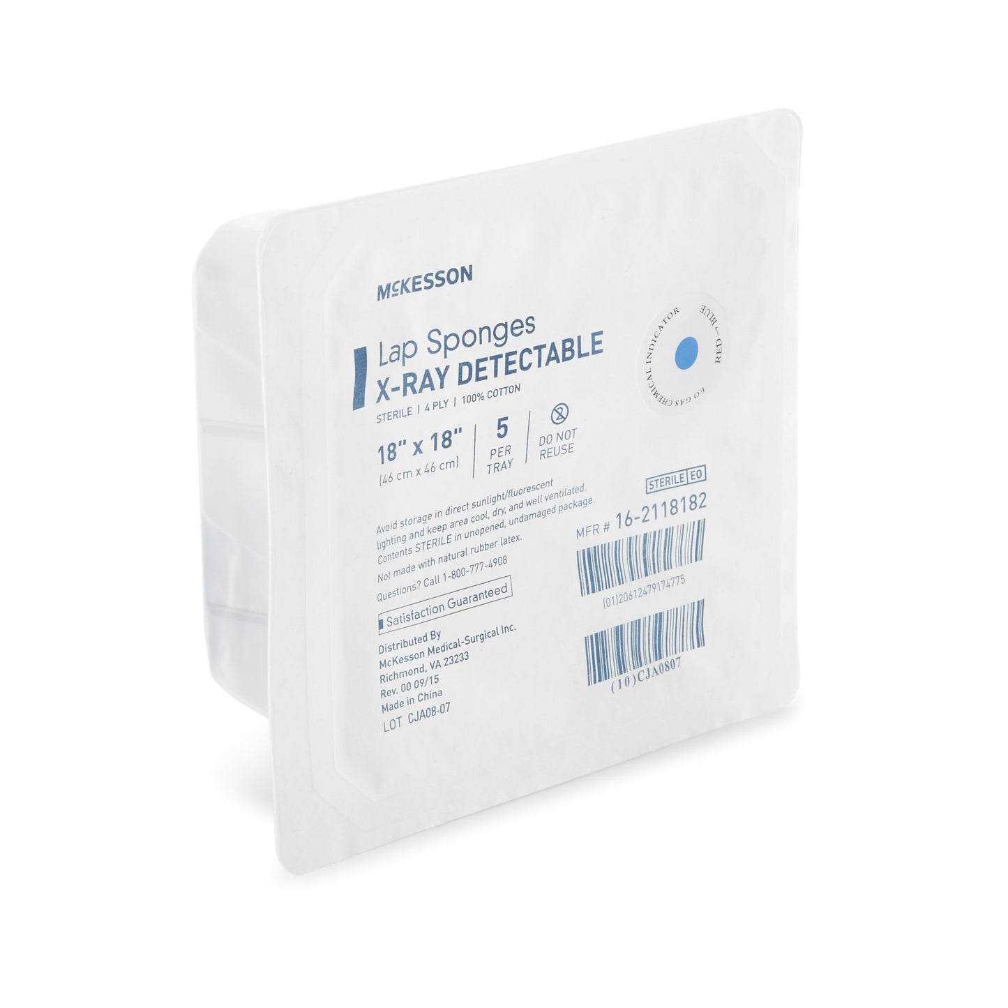 McKesson Brand McKesson Laparotomy Sponge, 18 x 18 Inch 16-2118182, Pack of 5
