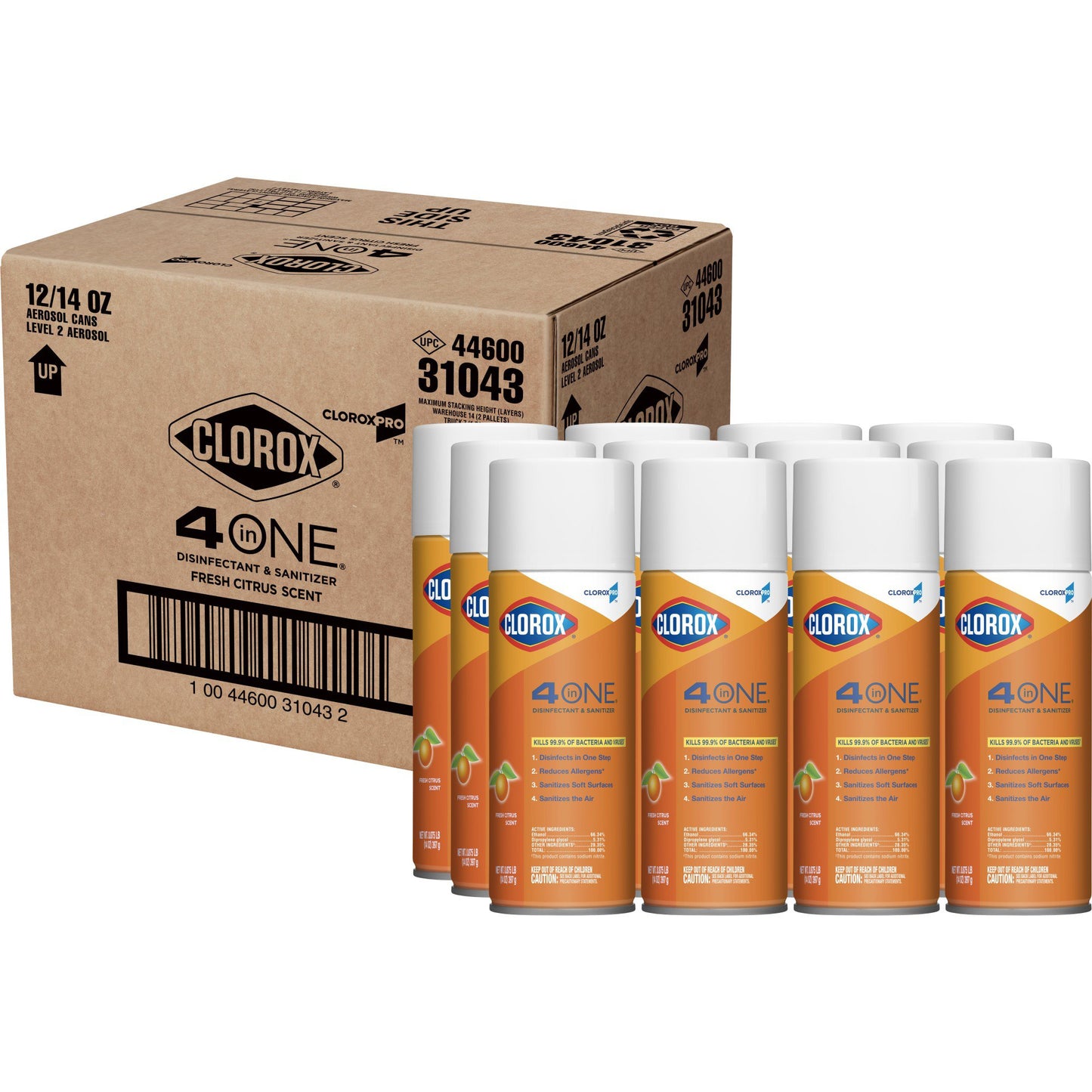 Clorox Pro™ Clorox® 4 in One Surface Disinfectant and Sanitizer, Citrus Scent 31043