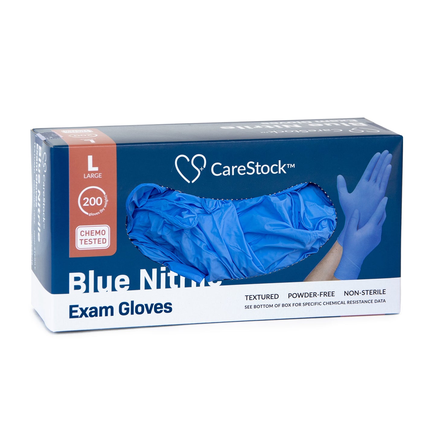CareStock™ Nitrile Exam Glove, Large, Blue CS2716