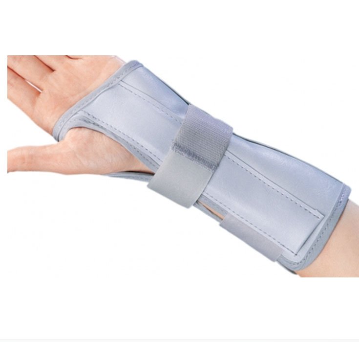 Wrist / Forearm Brace ProCare® Universal Aluminum / Flannelette / Nylon Left Hand Black / Blue One Size Fits Most - 79-87060
