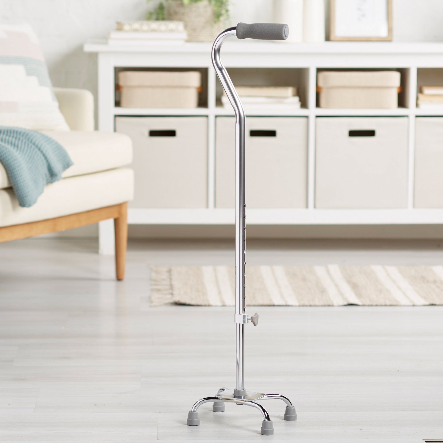 McKesson Offset Quad Cane, Chrome 146-10301F-4