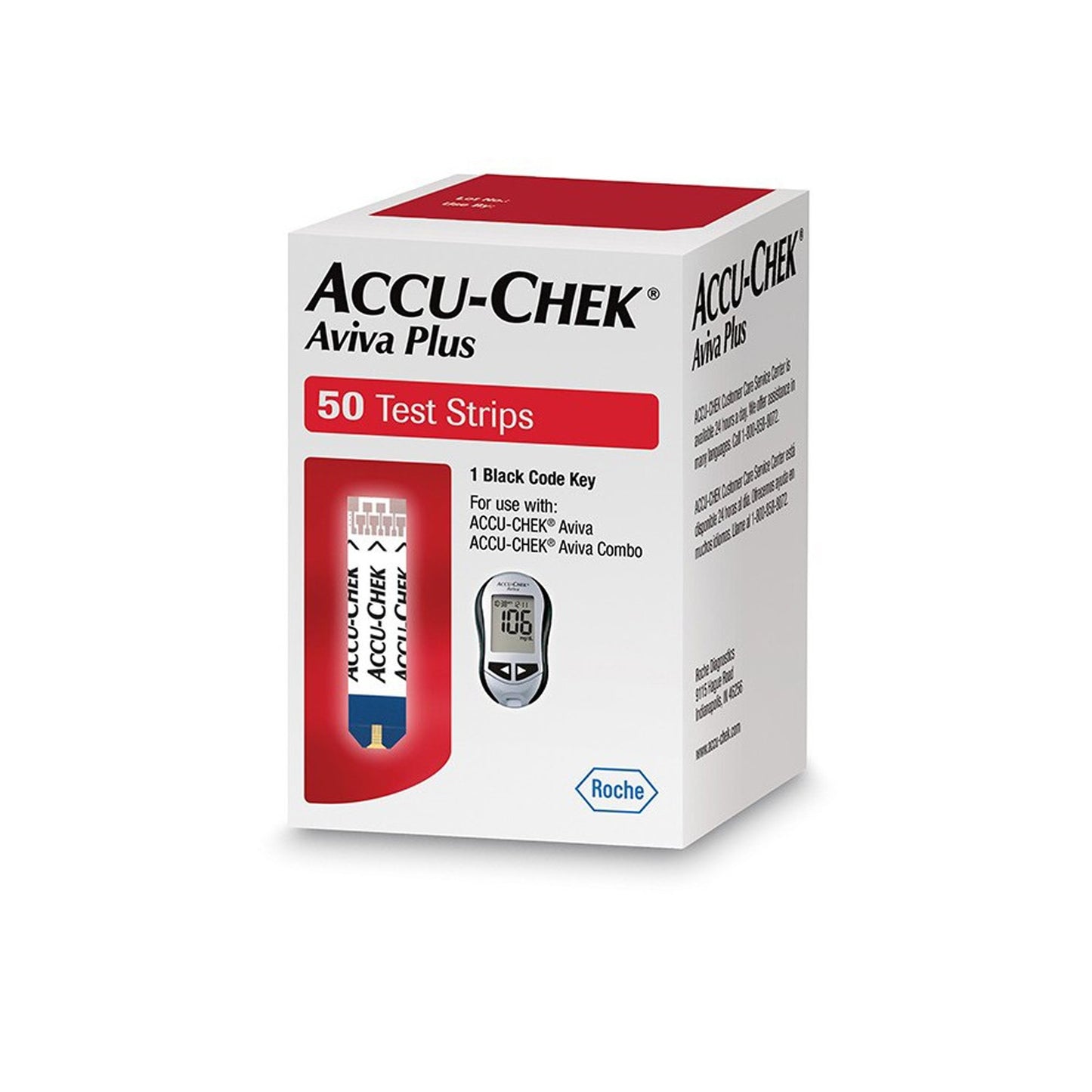 Accu-Chek® Aviva Plus Blood Glucose Test Strips 06908217001