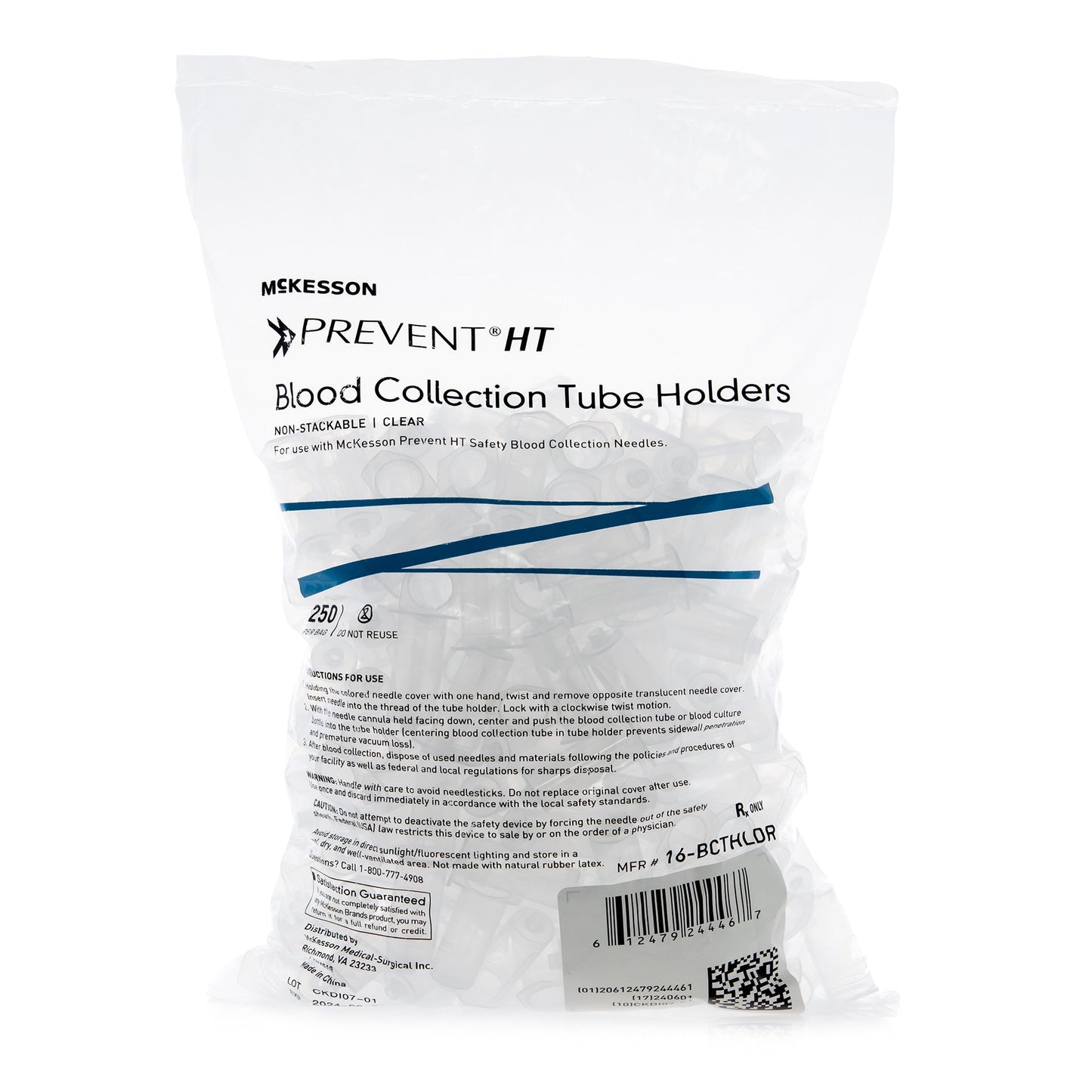 Blood Collection Tube Holder McKesson Prevent® HT For 13 and 16 mm Blood Collection Tubes - 16-BCTHLDR