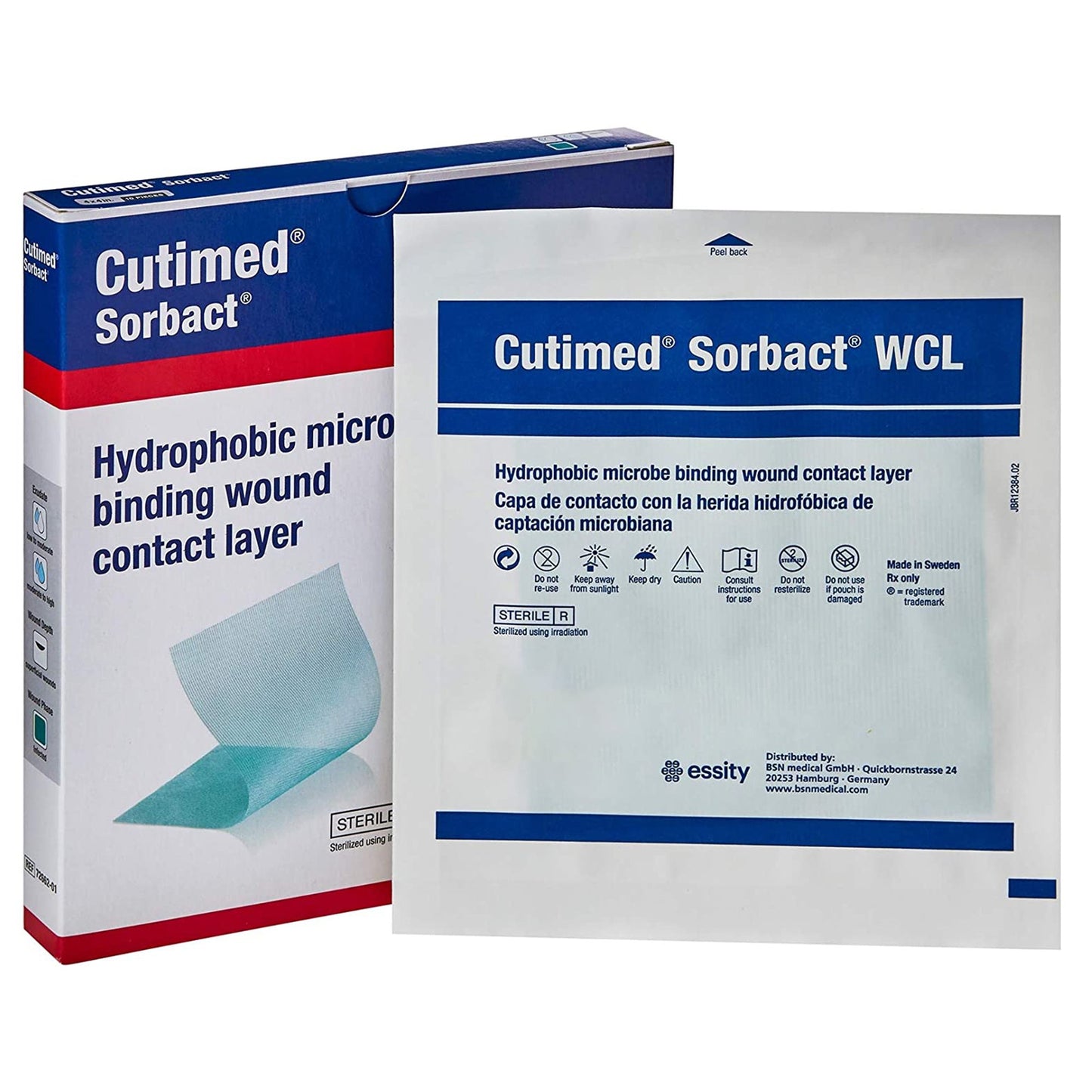 BSN Medical Cutimed Sorbact WCL Antimicrobial Wound Contact Layer Dressing, 4 x 5 Inch 7266202, 1 Each