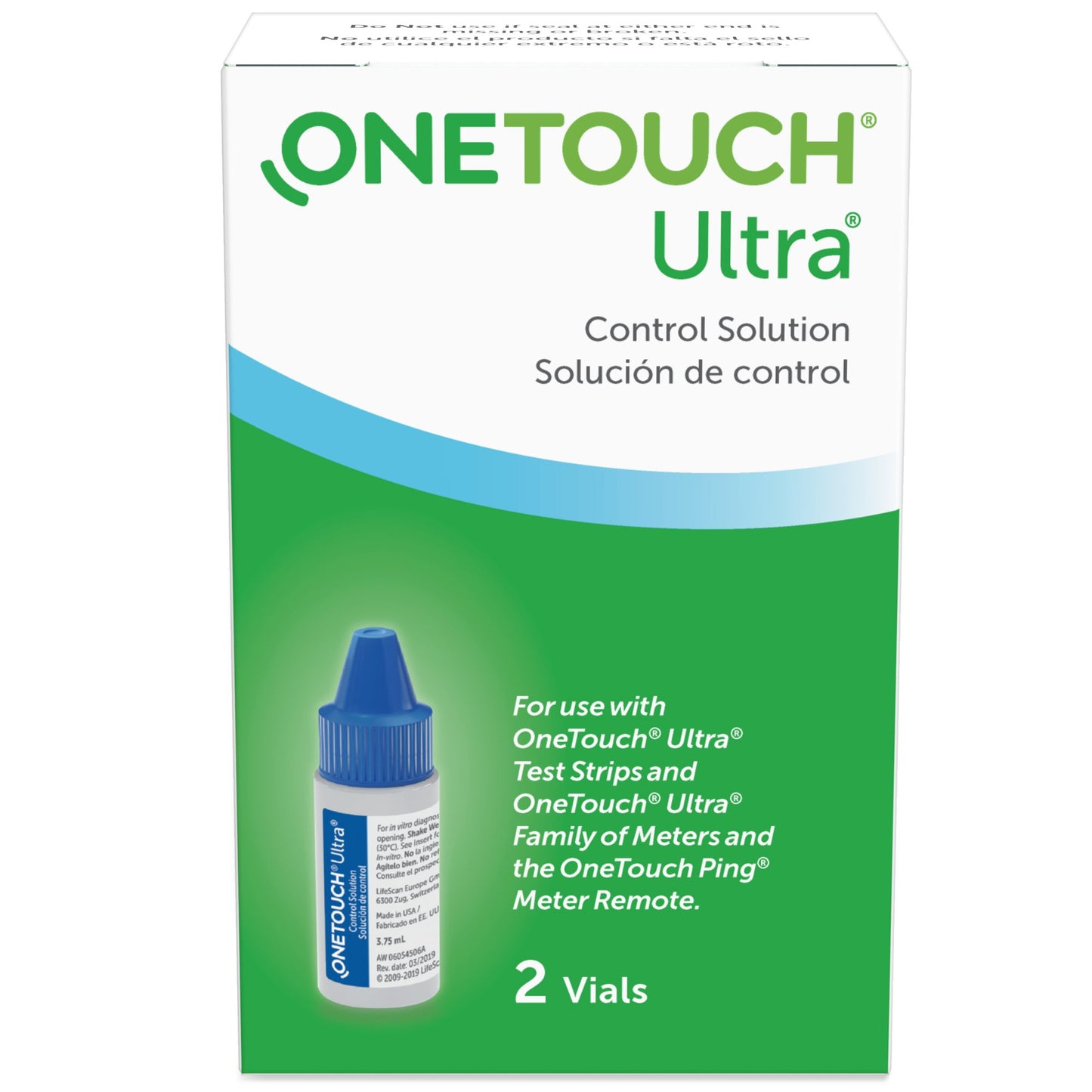 LifeScan One Touch Ultra Control Solution 53885045802, Box of 2