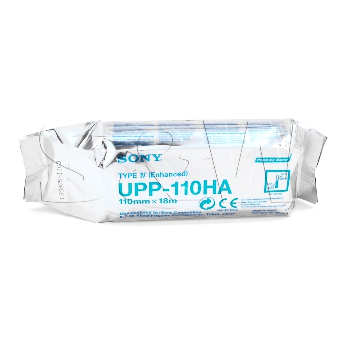 Ultrasound Video Paper Sony® Roll Black and White High Density Without Grid - UPP-110HA